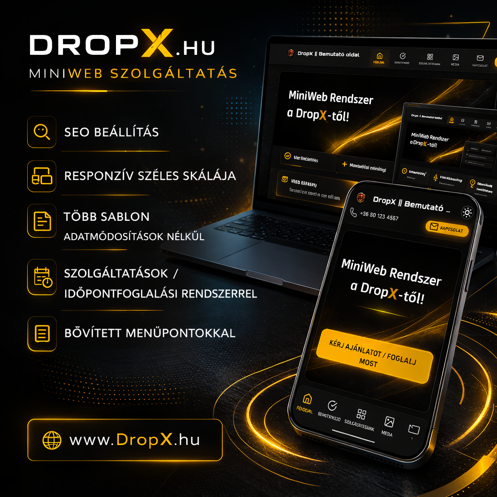 DropX.hu MiniWeb szolgáltatás